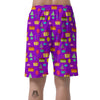 Birthday Pattern Print Men's Shorts-grizzshop