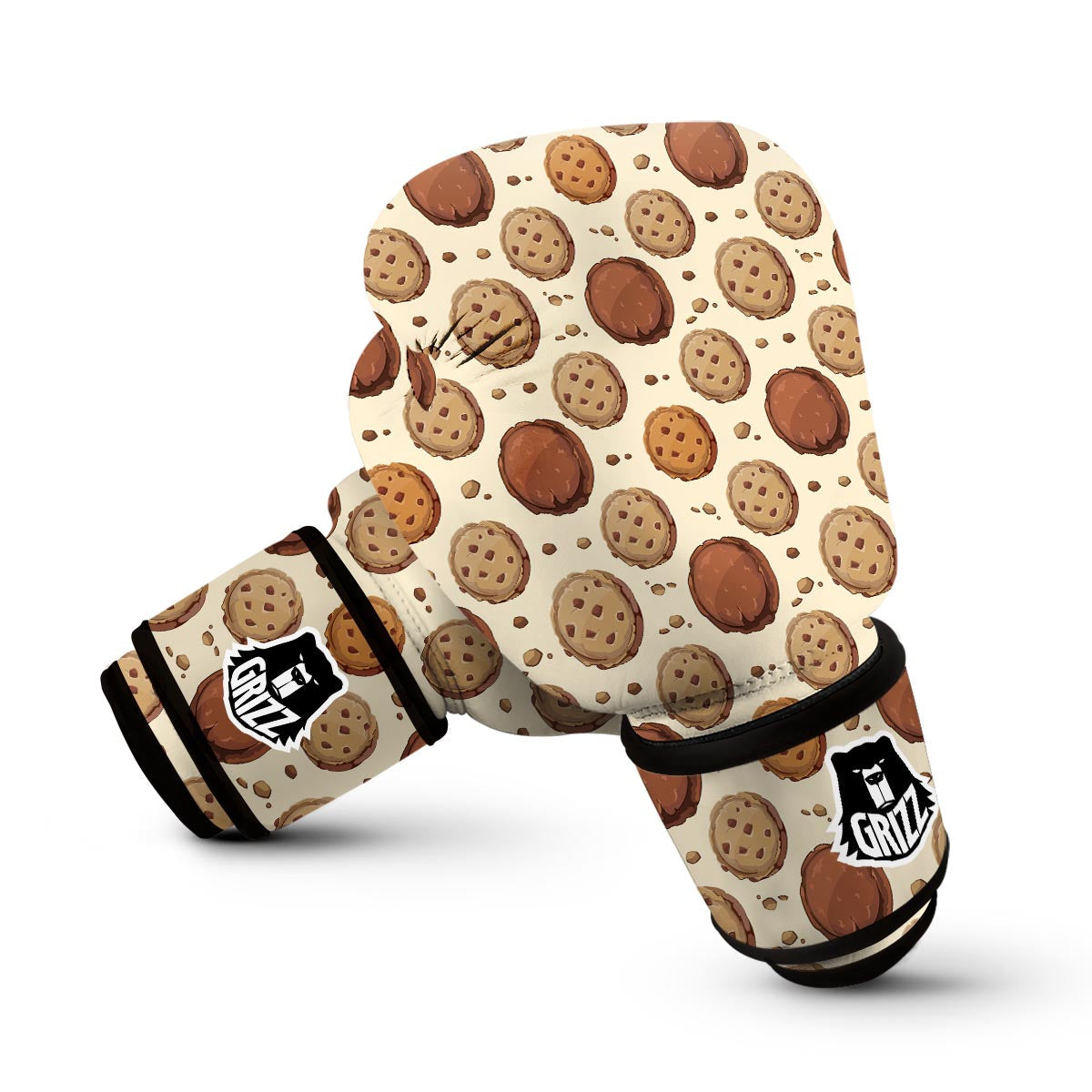 Biscuit Cookie Pattern Print Boxing Gloves-grizzshop