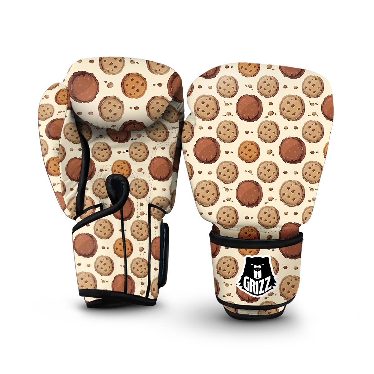 Biscuit Cookie Pattern Print Boxing Gloves-grizzshop