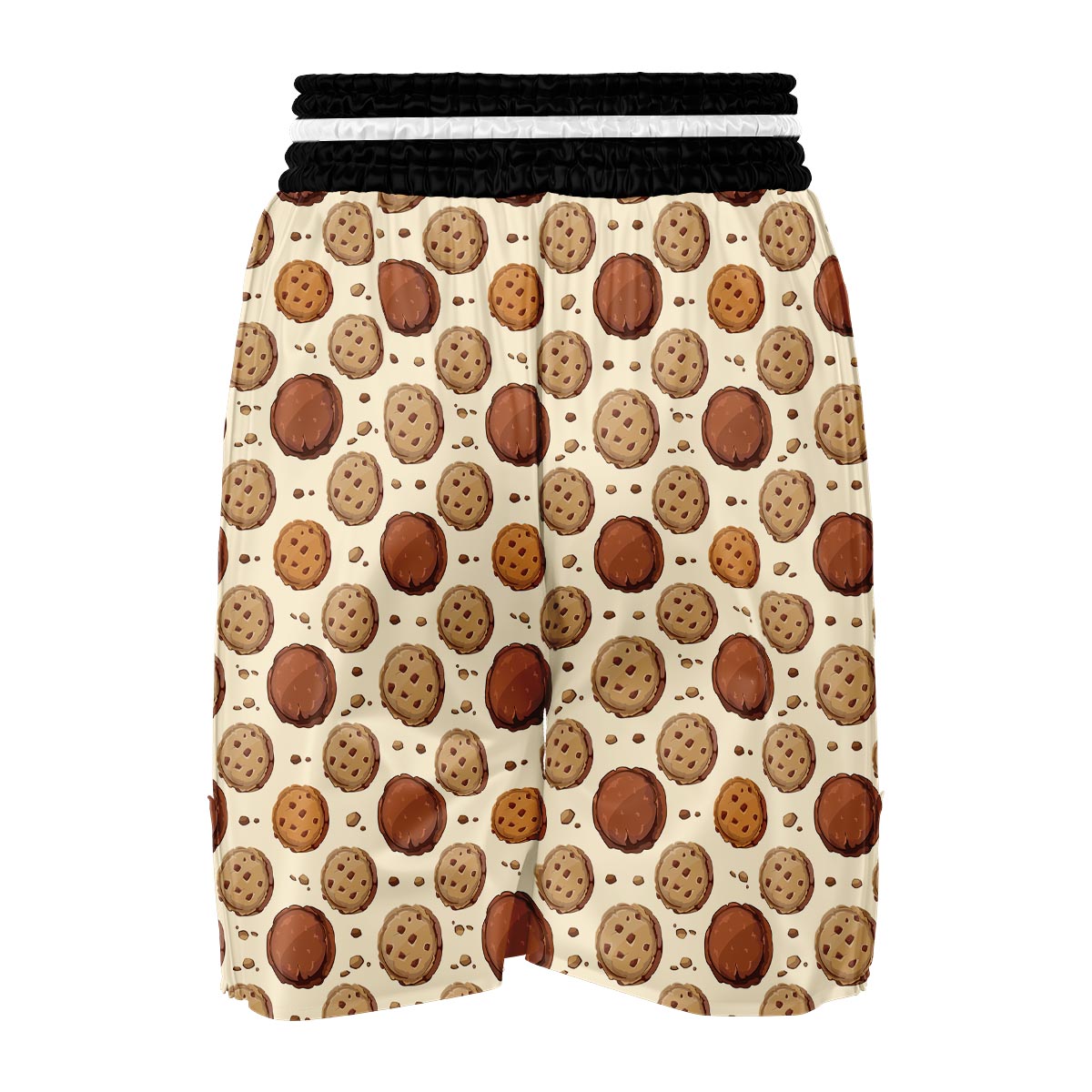 Biscuit Cookie Pattern Print Boxing Shorts-grizzshop