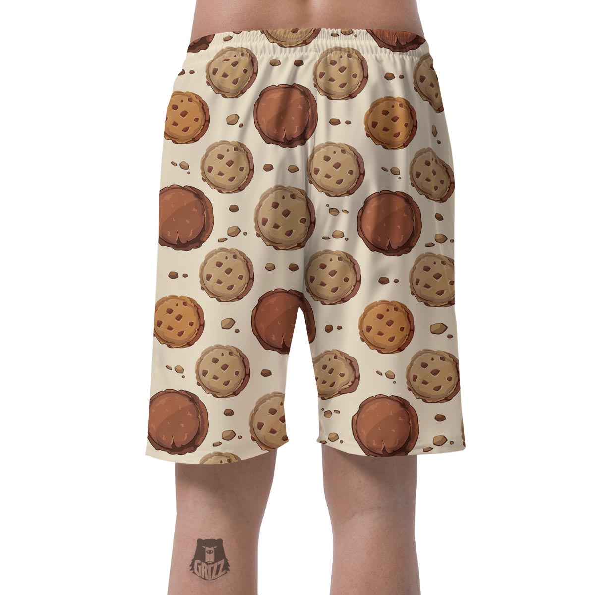 Biscuit Cookie Pattern Print Men's Shorts-grizzshop