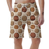 Biscuit Cookie Pattern Print Men's Shorts-grizzshop