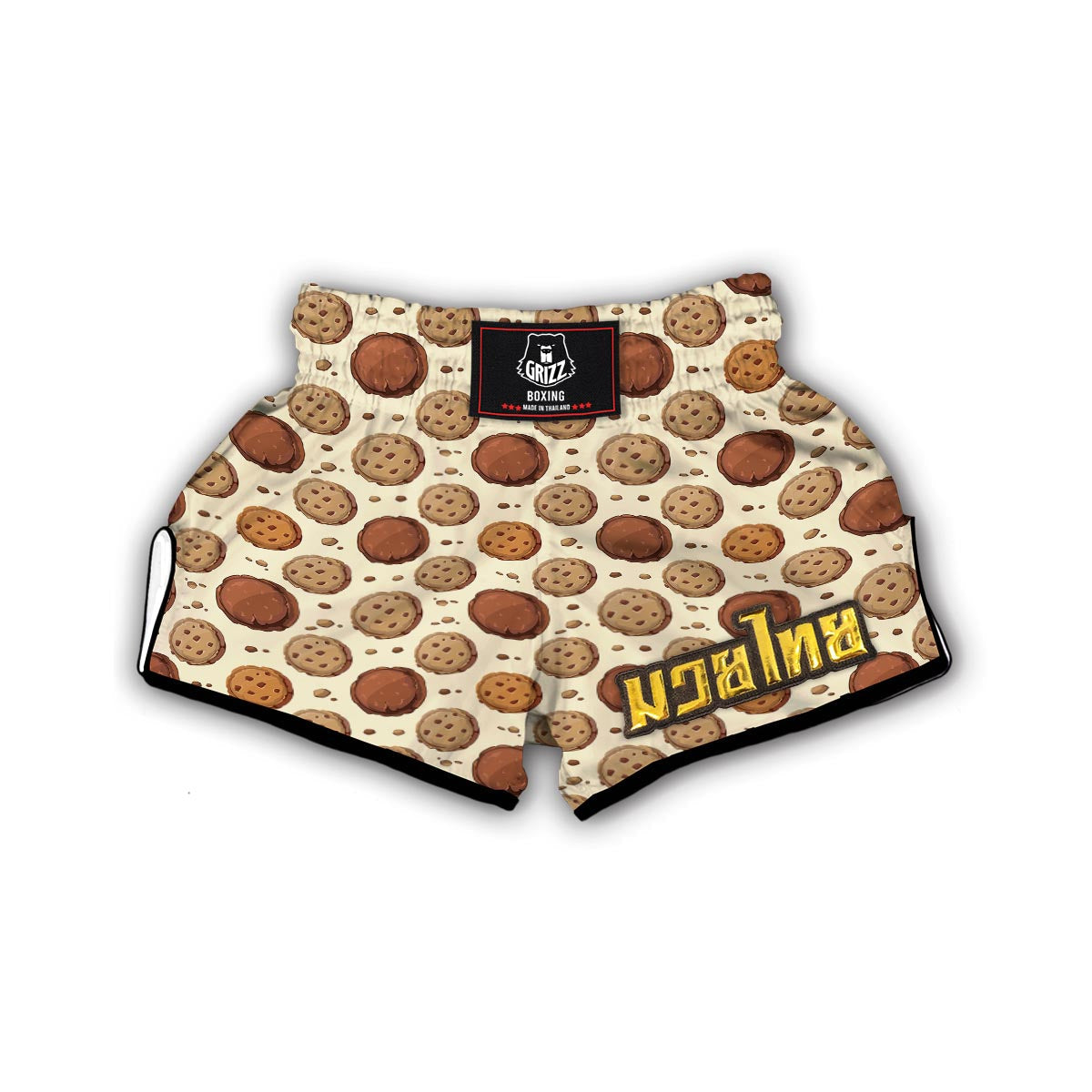 Biscuit Cookie Pattern Print Muay Thai Boxing Shorts-grizzshop