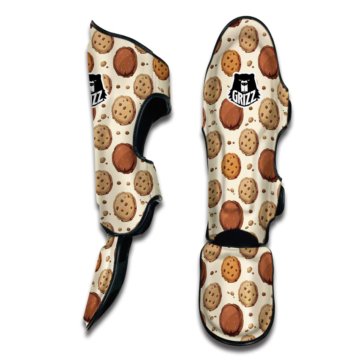 Biscuit Cookie Pattern Print Muay Thai Shin Guards-grizzshop