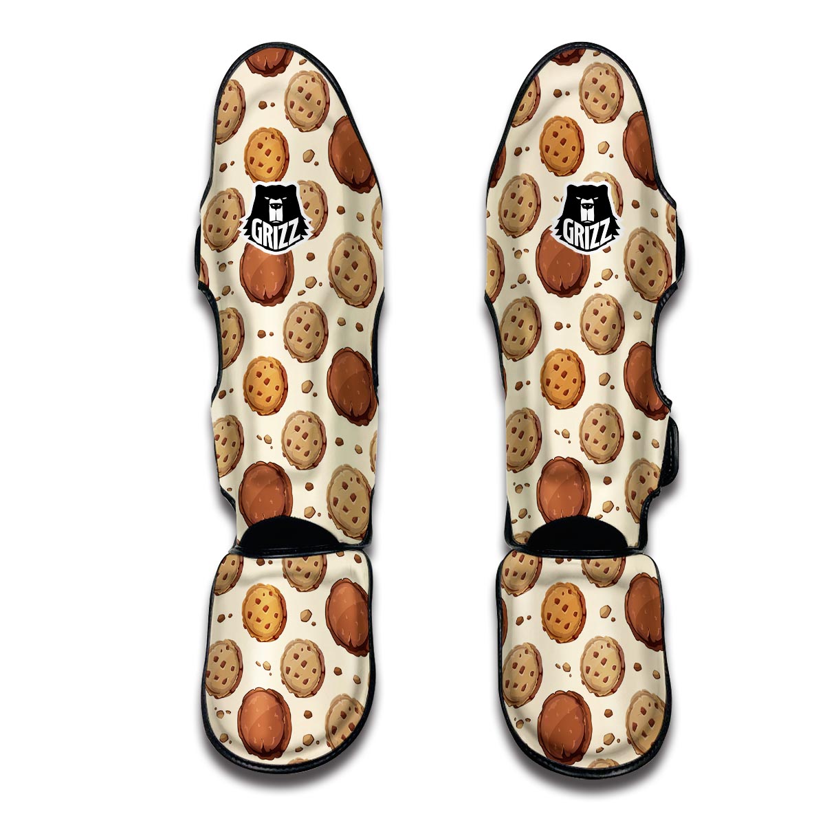 Biscuit Cookie Pattern Print Muay Thai Shin Guards-grizzshop