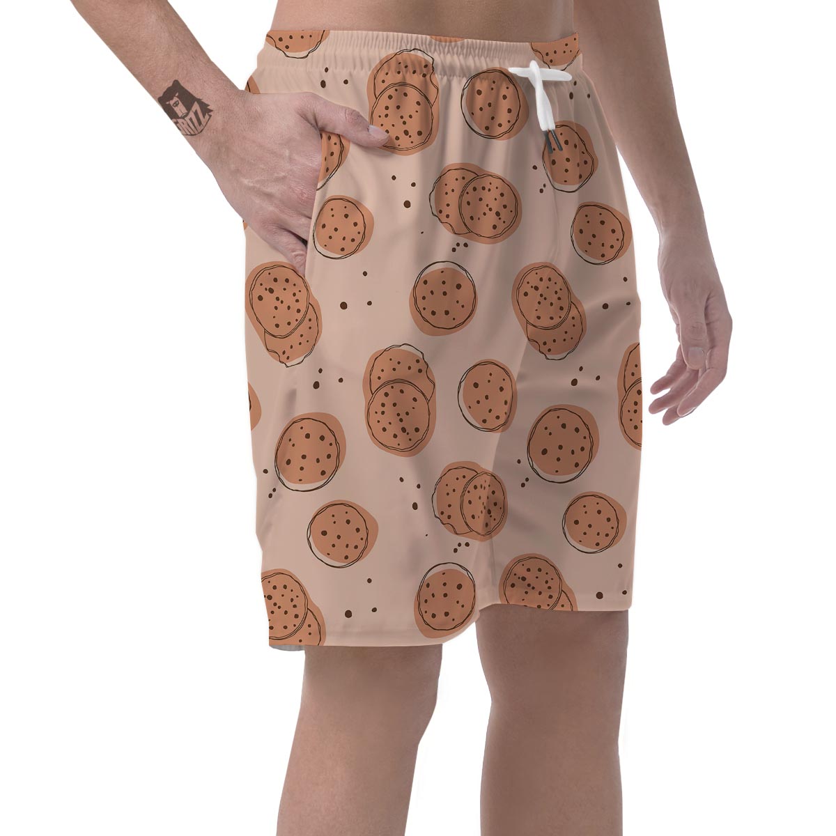 Biscuit Cookie Print Pattern Men's Shorts-grizzshop