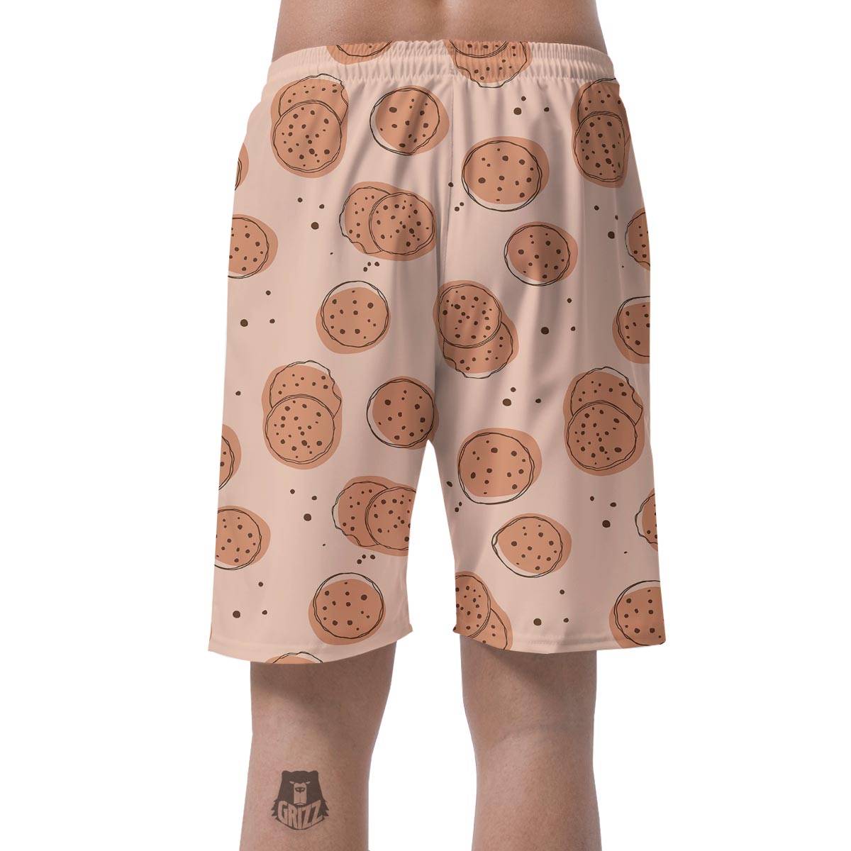 Biscuit Cookie Print Pattern Men's Shorts-grizzshop