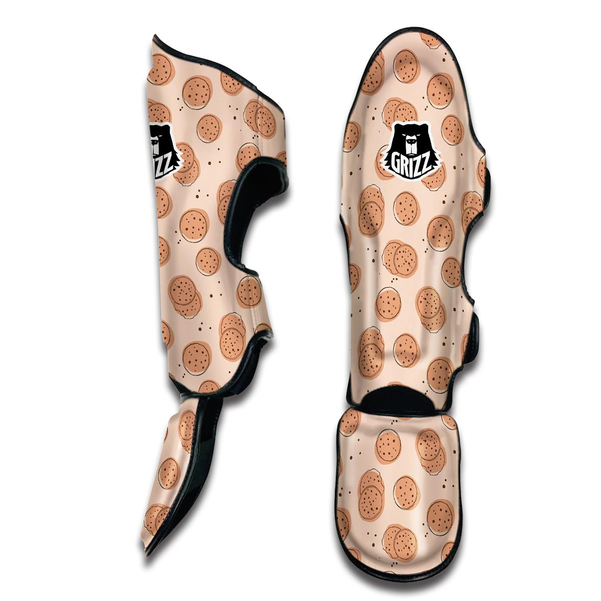 Biscuit Cookie Print Pattern Muay Thai Shin Guards-grizzshop