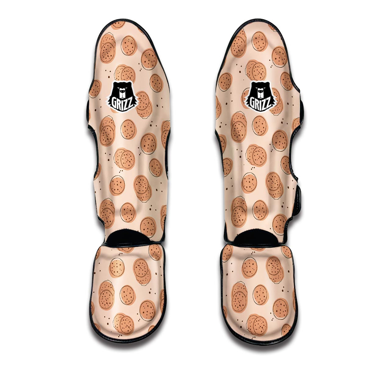 Biscuit Cookie Print Pattern Muay Thai Shin Guards-grizzshop