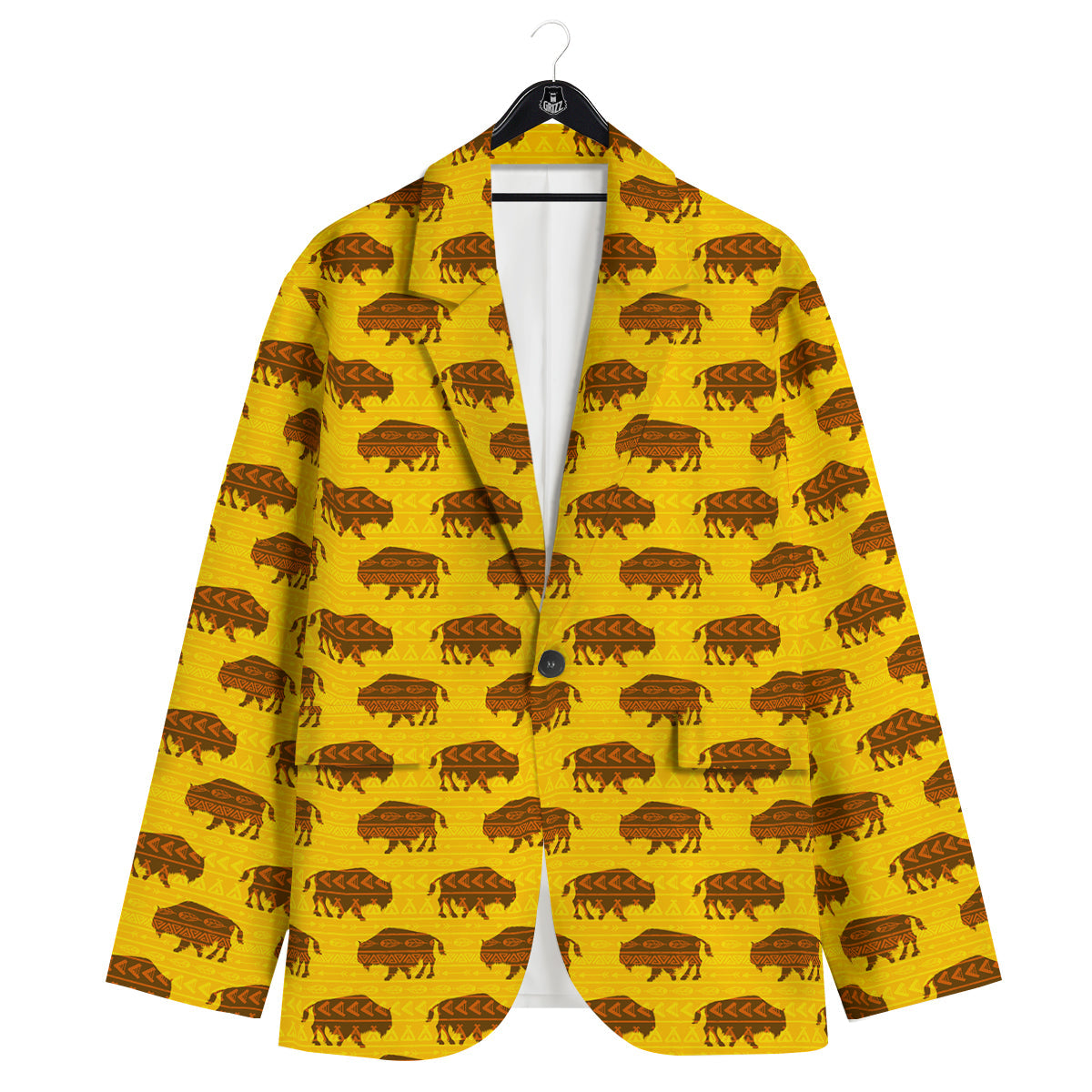 Bison Aztec Print Pattern Men's Sport Coat-grizzshop