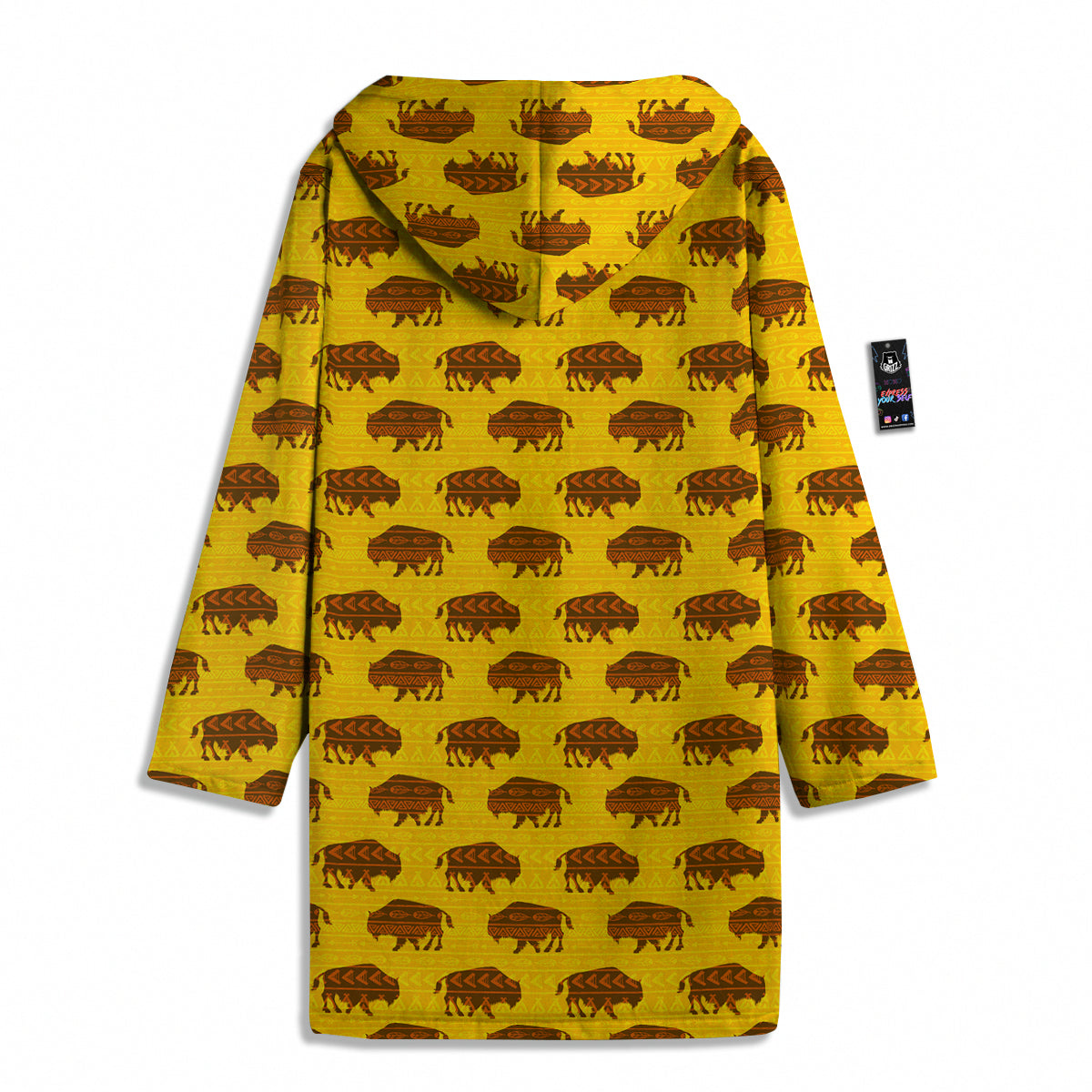 Bison Aztec Print Pattern Men's Windbreaker Jacket-grizzshop