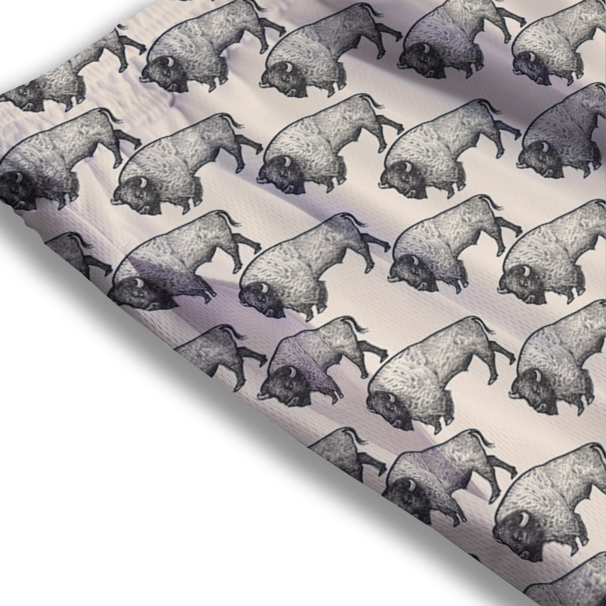 Bison Beige Print Pattern Mesh Shorts-grizzshop