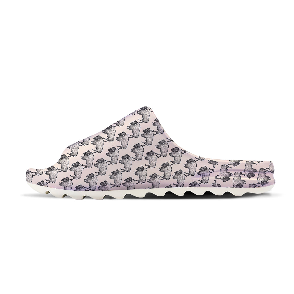 Bison Beige Print Pattern Sandals-grizzshop