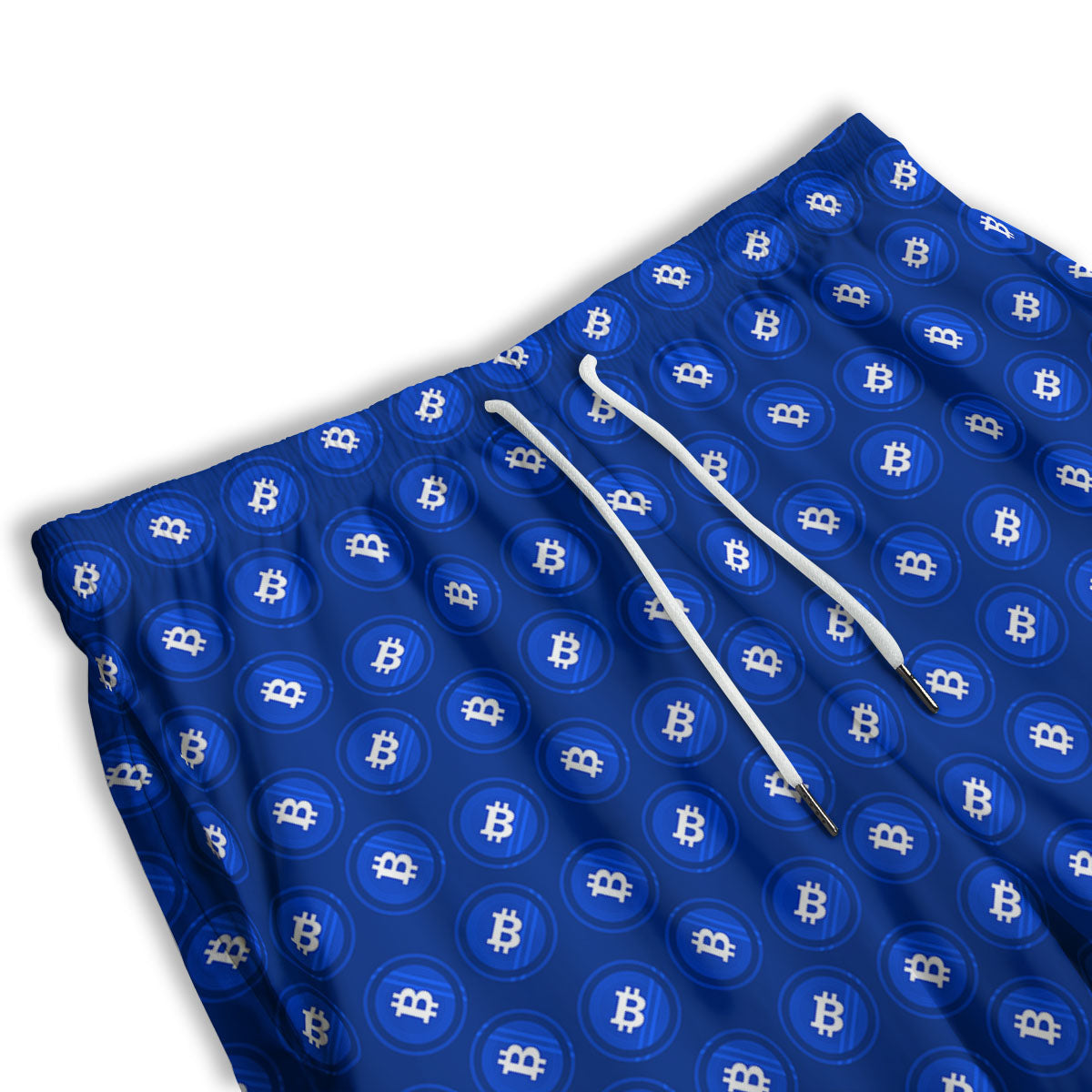 Bitcoin Blue Print Pattern Men's Athletic Shorts