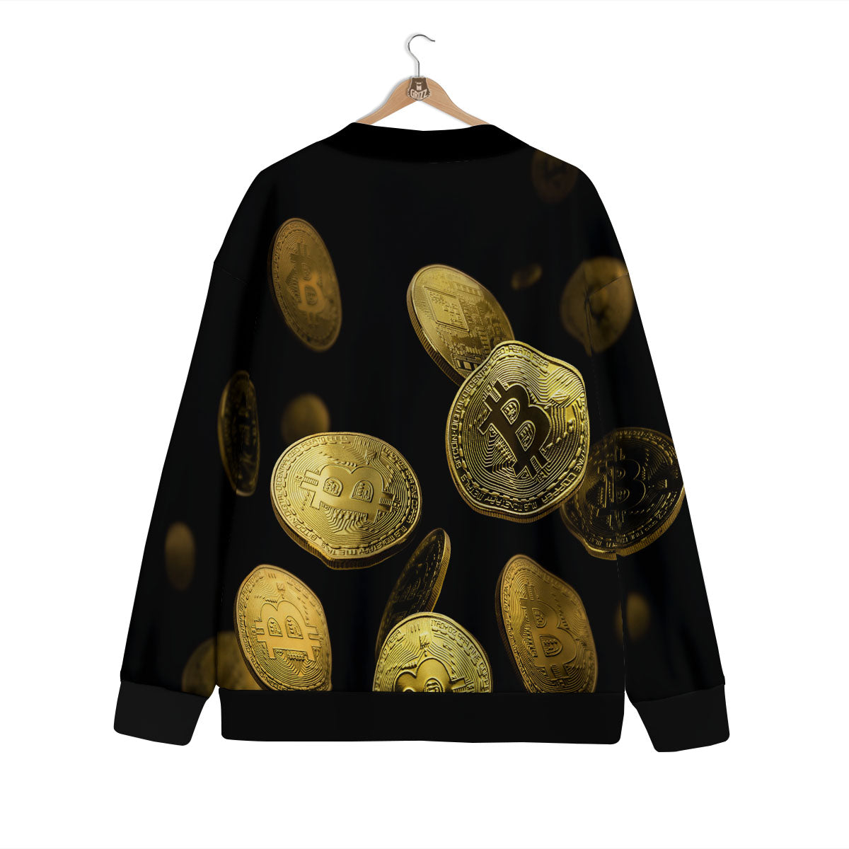 Bitcoin Falling Print Cardigan-grizzshop