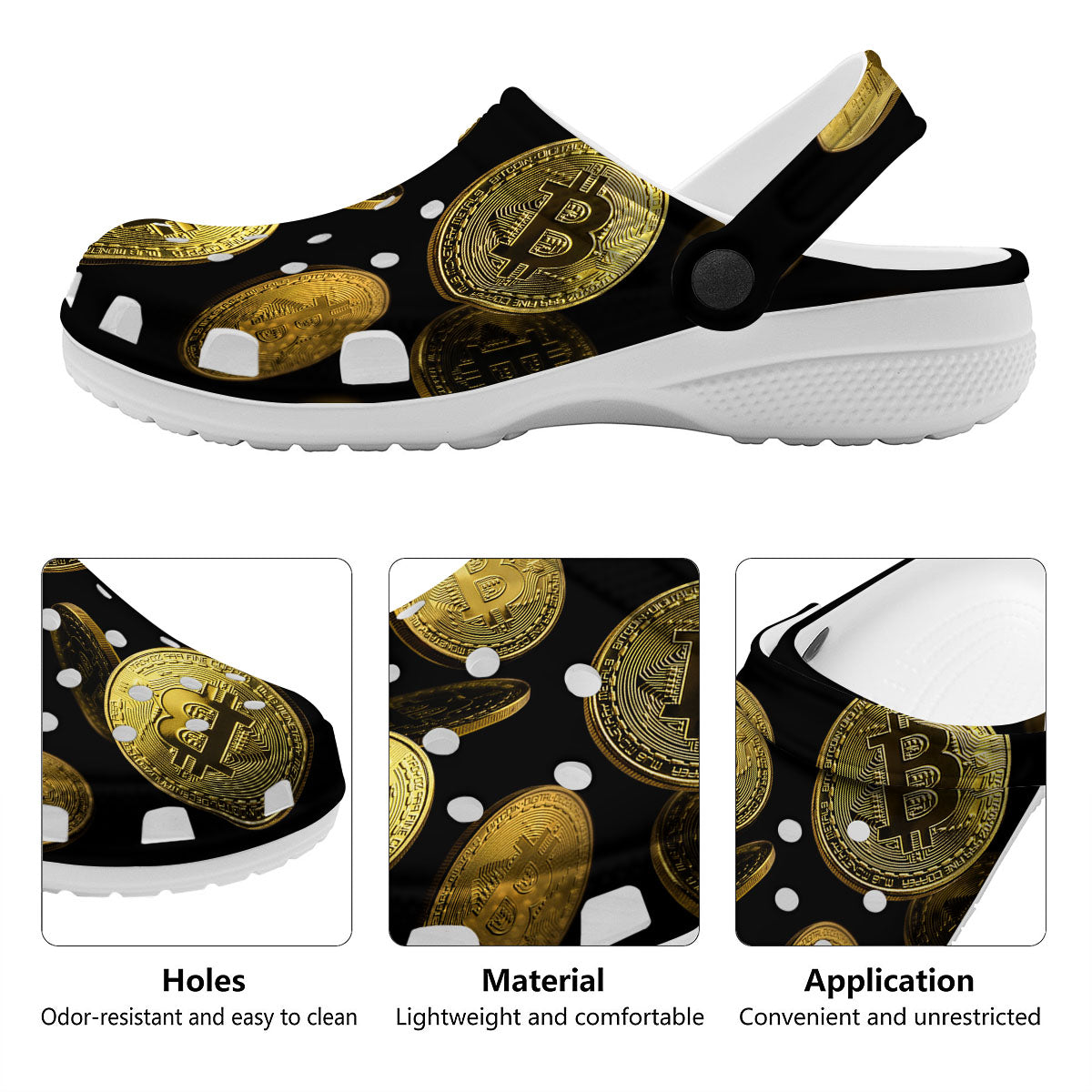 Bitcoin Falling Print Clog-grizzshop