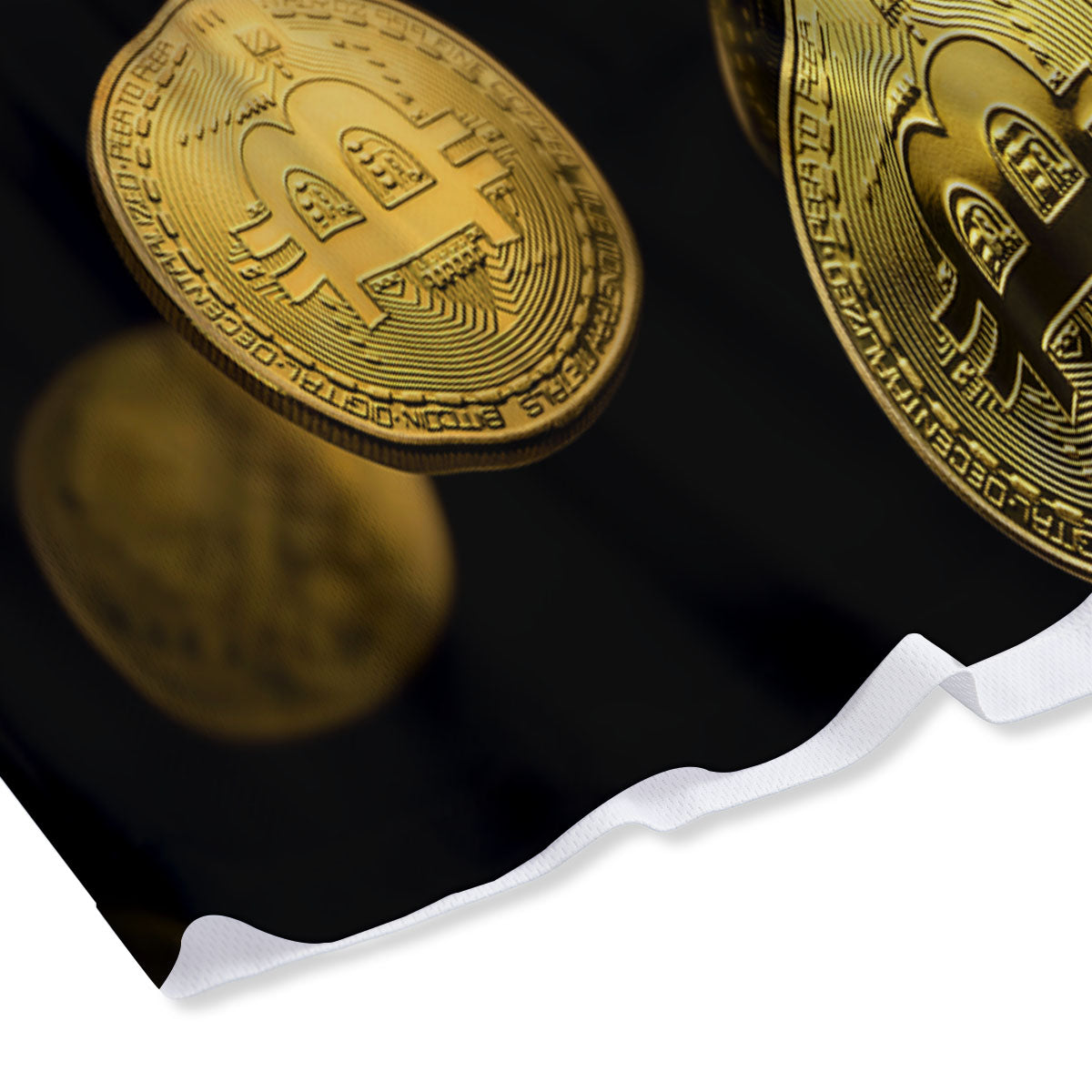 Bitcoin Falling Print Mesh Shorts