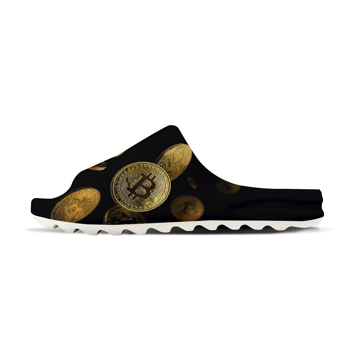 Bitcoin Falling Print Sandals-grizzshop