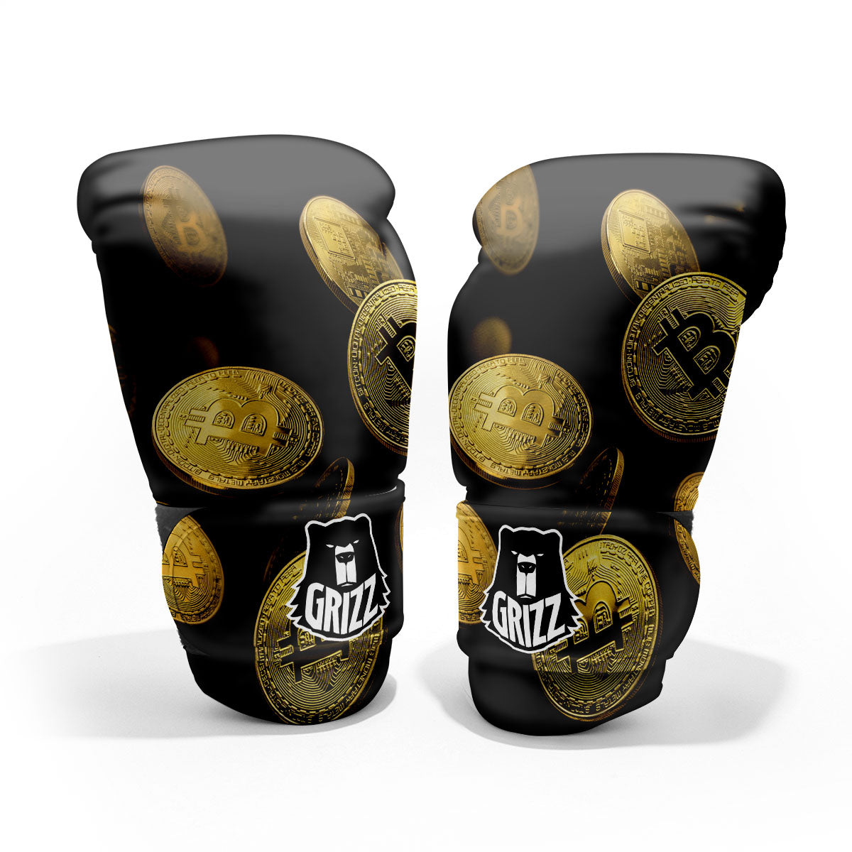 Bitcoin Falling Print Pro Boxing Glove