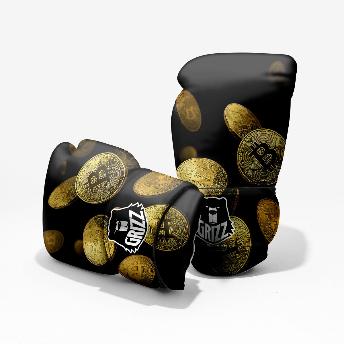 Bitcoin Falling Print Pro Boxing Glove