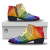 Bitocin LGBT Flag Print Ankle Boots-grizzshop