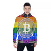 Bitocin LGBT Flag Print Baseball Jacket-grizzshop