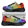 Bitocin LGBT Flag Print Black Chunky Shoes-grizzshop