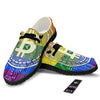 Bitocin LGBT Flag Print Black Loafers-grizzshop