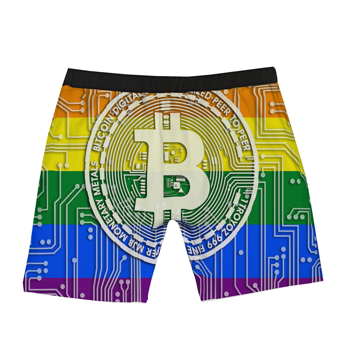 Bitocin LGBT Flag Print Boxer Briefs-grizzshop