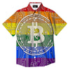 Bitocin LGBT Flag Print Button Up Shirt-grizzshop