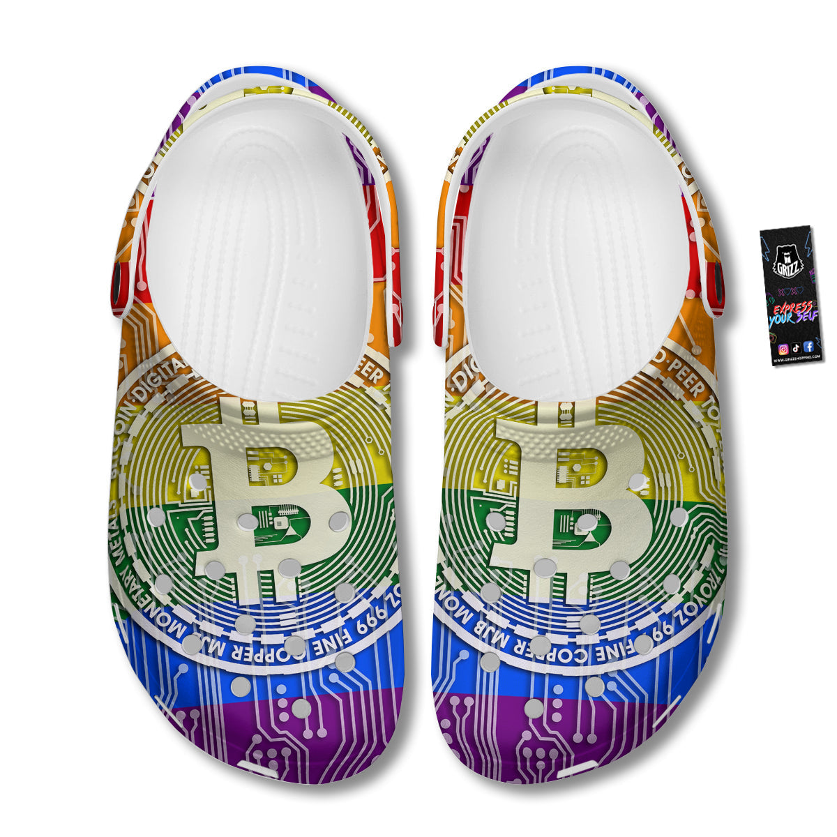 Bitocin LGBT Flag Print Clog-grizzshop