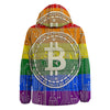 Bitocin LGBT Flag Print Down Jacket-grizzshop