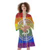 Bitocin LGBT Flag Print Kimono-grizzshop