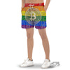 Bitocin LGBT Flag Print Men's Gym Shorts-grizzshop