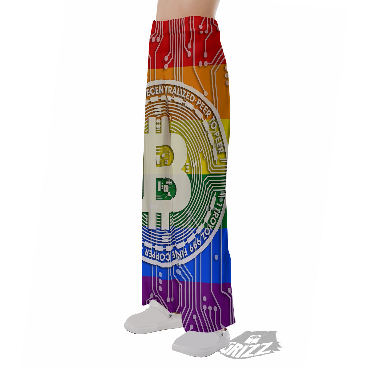 Bitocin LGBT Flag Print Pajama Pants-grizzshop