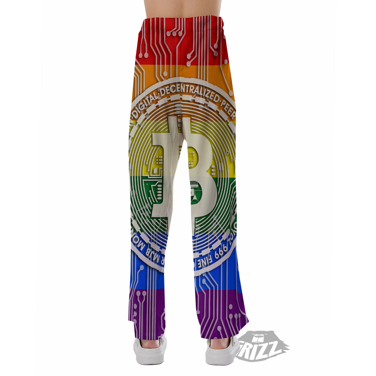 Bitocin LGBT Flag Print Pajama Pants-grizzshop