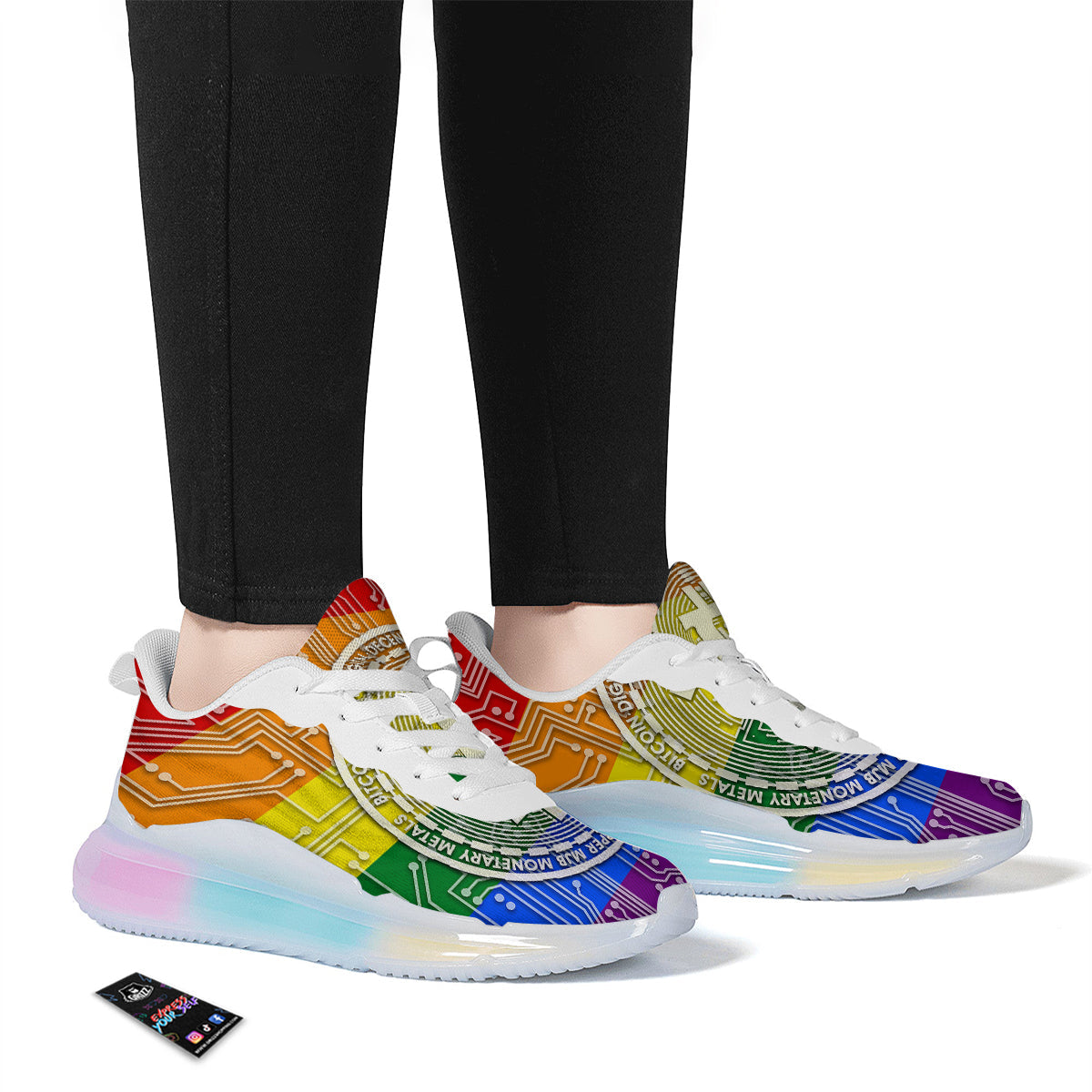 Bitocin LGBT Flag Print Running Sneakers-grizzshop