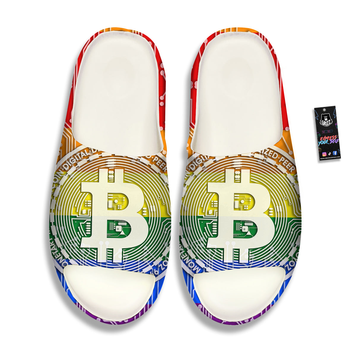 Bitocin LGBT Flag Print Sandals-grizzshop