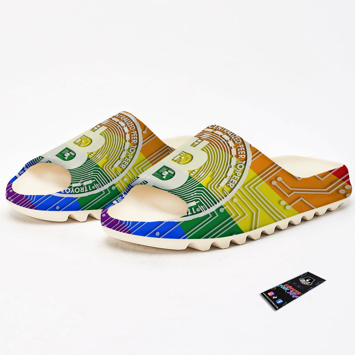 Bitocin LGBT Flag Print Sandals-grizzshop