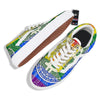 Bitocin LGBT Flag Print Skate Shoes-grizzshop