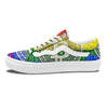 Bitocin LGBT Flag Print Skate Shoes-grizzshop