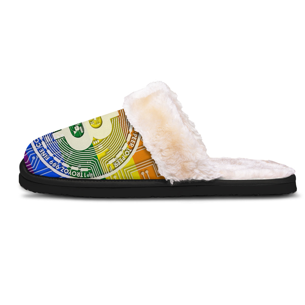 Bitocin LGBT Flag Print Slippers-grizzshop