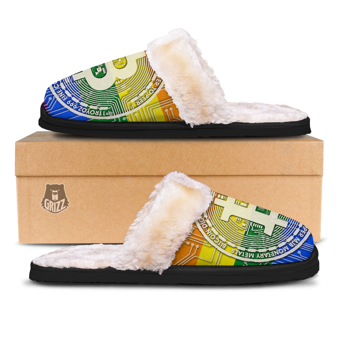 Bitocin LGBT Flag Print Slippers-grizzshop