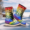 Bitocin LGBT Flag Print Snow Boots-grizzshop