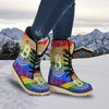 Bitocin LGBT Flag Print Snow Boots-grizzshop