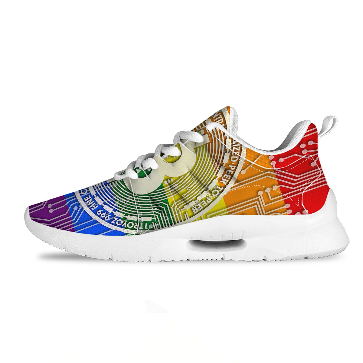 Bitocin LGBT Flag Print Tennis Shoes-grizzshop