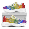 Bitocin LGBT Flag Print White Chunky Shoes-grizzshop