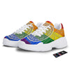 Bitocin LGBT Flag Print White Chunky Shoes-grizzshop