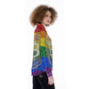 Bitocin LGBT Flag Print Women's Long Sleeve Shirts-grizzshop