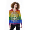 Bitocin LGBT Flag Print Women's Long Sleeve Shirts-grizzshop